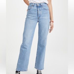 Levi’s ribcage straight ankle size 27 color tango gossip